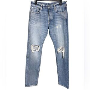 Simon Miller distressed jeans straight leg selvedge denim M001 Narrow Size 30/32